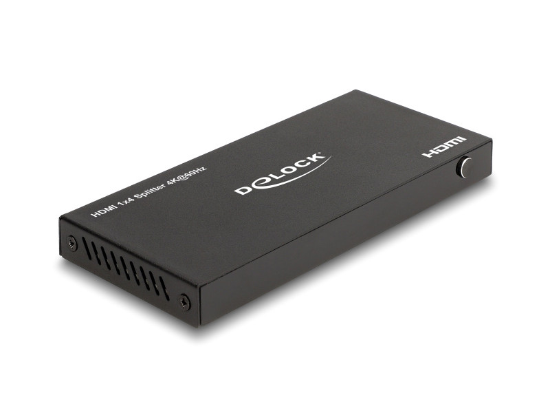 DELOCK HDMI splitter 18652 με downscaler πλήκτρο, 4 σε 1, 4K/60Hz, μαύρο