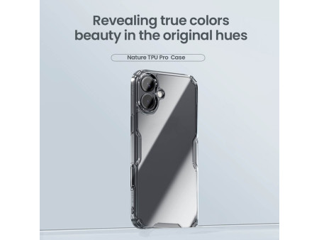 NILLKIN θήκη Nature TPU Pro για iPhone 16, διάφανη-μπλε