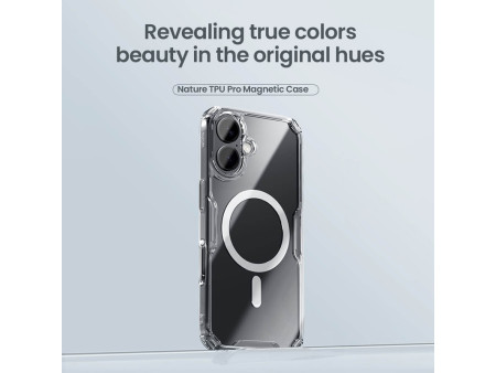 NILLKIN θήκη Nature TPU Pro Magnetic για iPhone 16, διάφανη-μπλε