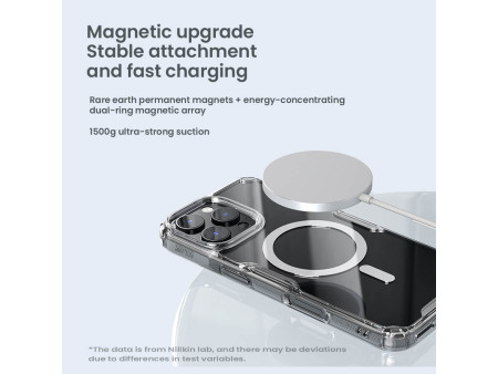 NILLKIN θήκη Nature TPU Pro Magnetic για iPhone 16 Pro, διάφανη-μπλε