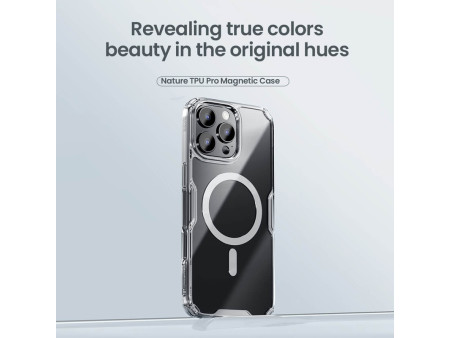 NILLKIN θήκη Nature TPU Pro Magnetic για iPhone 16 Pro, διάφανη-μπλε