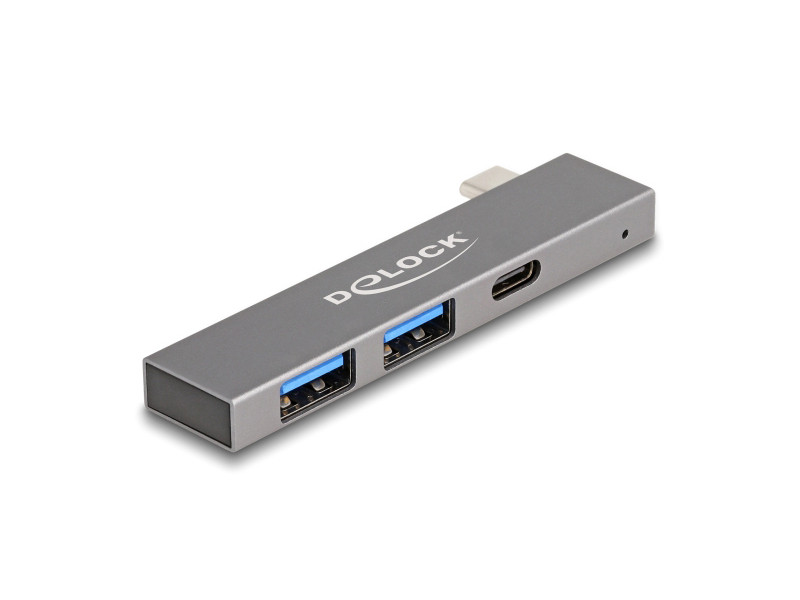 DELOCK USB hub 64275, 3x θυρών, 5Gbps, USB-C σύνδεση, γκρι