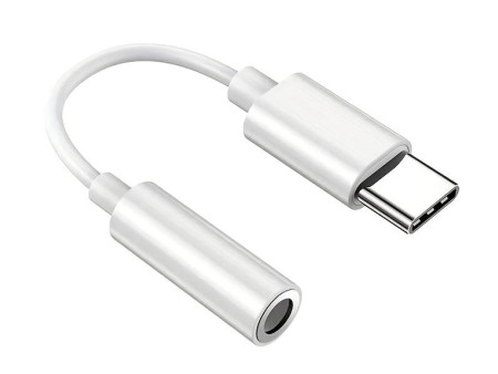 POWERTECH αντάπτορας USB-C σε 3.5mm CAB-UC088, λευκός