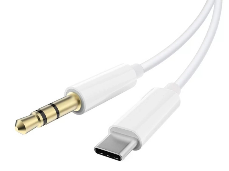 POWERTECH καλώδιο USB-C σε 3.5mm CAB-UC089, 1m, λευκό