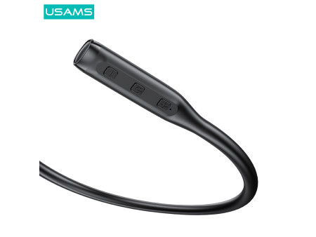 USAMS earphones YQ24 με μαγνήτη, Bluetooth, 130mAh, μαύρα