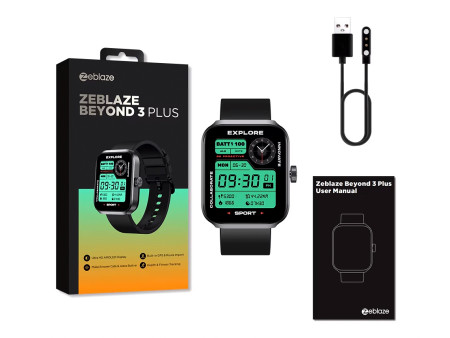 ZEBLAZE smartwatch Beyond 3 Plus, heart rate, 1.78" AMOLED, GPS, 3 ATM, μαύρο