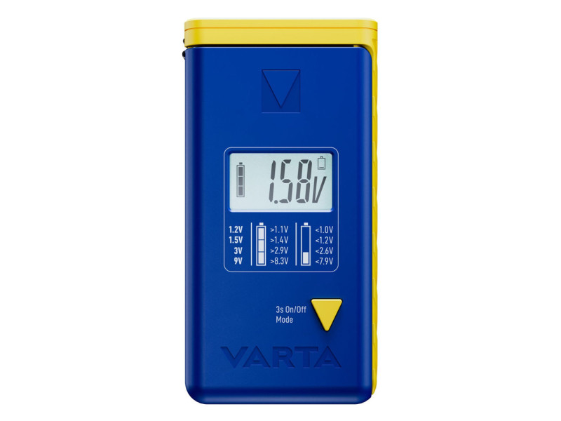 VARTA ψηφιακό tester μπαταρίας 75305 για 9V/AAA//AA/C/D/button cells