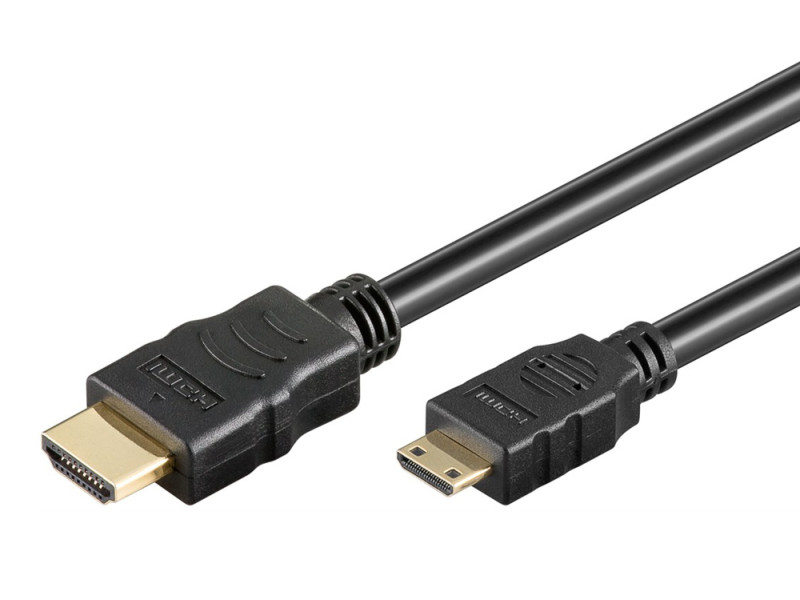 GOOBAY καλώδιο mini HDMI σε HDMI 74082 με Ethernet, 4K/60Hz, 18 Gbps, 1.5m, μαύρο