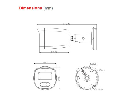 LONGSE IP κάμερα BMSCKL2RC-28PM με μικρόφωνο, 2MP, 2.8mm, αδιάβροχη IP67, PoE