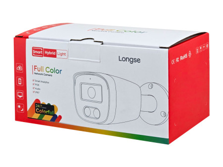 LONGSE IP κάμερα BMSCKL2RC-28PM με μικρόφωνο, 2MP, 2.8mm, αδιάβροχη IP67, PoE