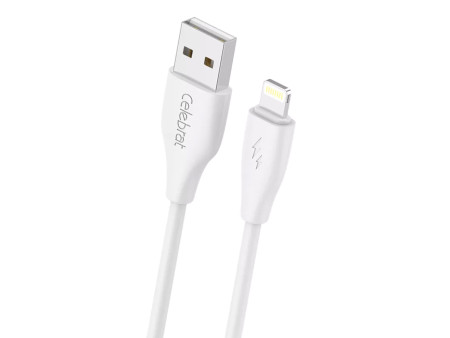 CELEBRAT καλώδιο Lightning σε USB CB-31, 15W, 480Mbps, 1m, λευκό