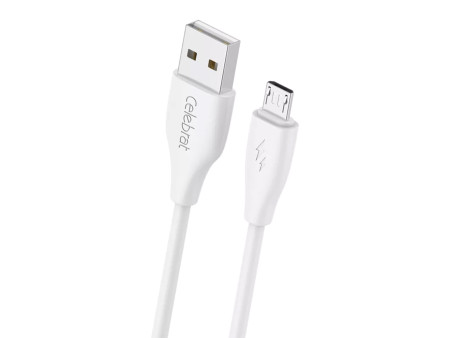 CELEBRAT καλώδιο micro USB σε USB CB-31, 15W, 480Mbps, 1m, λευκό