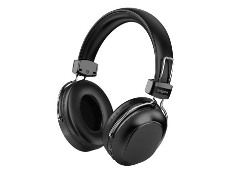 CELEBRAT headphones A36, ασύρματα & ενσύρματα, micro SD, 40mm, 250mAh, μαύρα