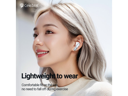 CELEBRAT earphones με θήκη φόρτισης W61, True Wireless, 13mm, 25/200mAh, μαύρα