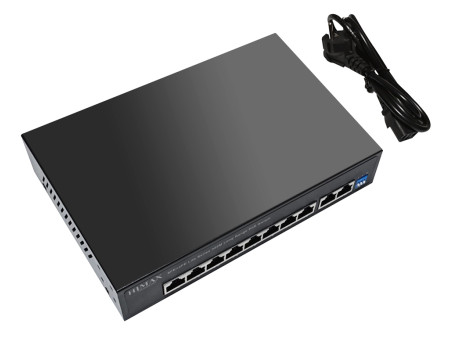 HIMAX PoE switch PS1802E-L, 8x Ethernet PoE & 2x Ethernet θύρες, έως 100Mbps