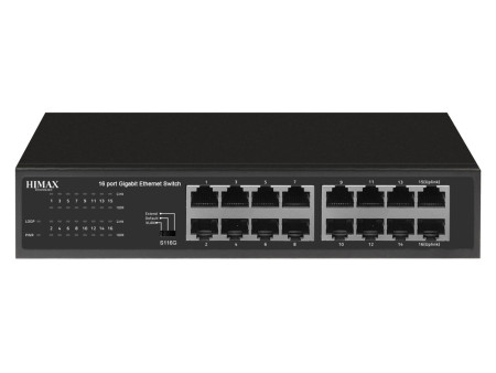 HIMAX switch S116G, 16x Ethernet θύρες, έως 1000Mbps