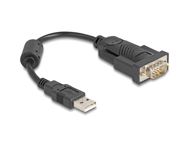 DELOCK αντάπορας USB σε RS-232 64276, 460.8Kbps, 0.25m, μαύρος