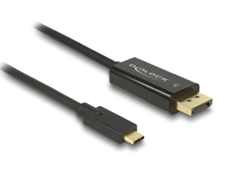 DELOCK καλώδιο USB-C σε DisplayPort 85257, DP Alt Mode, 4K/60Hz, 3m, μαύρο