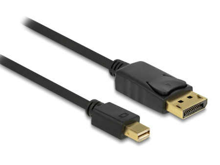 DELOCK καλώδιο mini DisplayPort σε DisplayPort 82698, 4K/60Hz, 21.6 Gbps, 1m, μαύρο