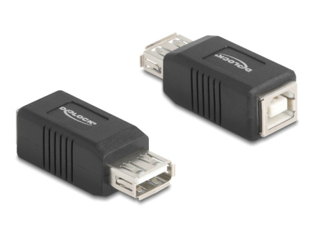 DELOCK αντάπτορας USB σε USB Type B 67203, 480Mbps, μαύρος