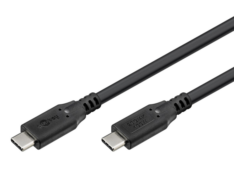 GOOBAY καλώδιο USB-C 74196, USB4, 100W, 20Gbps, 4K/60Hz, 1.5m, μαύρο