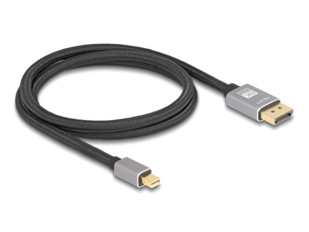 DELOCK καλώδιο mini DisplayPort σε DisplayPort 81091, 8K/60Hz, 32.4 Gbps, 1m, μαύρο