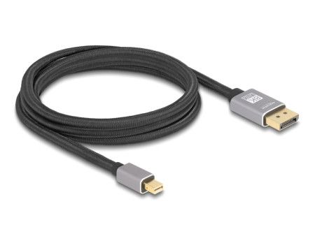 DELOCK καλώδιο mini DisplayPort σε DisplayPort 81092, 8K/60Hz, 32.4 Gbps, 2m, μαύρο