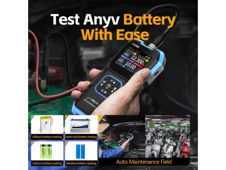 FNIRSI tester μπαταριών HRM-10, επαναφορτιζόμενο