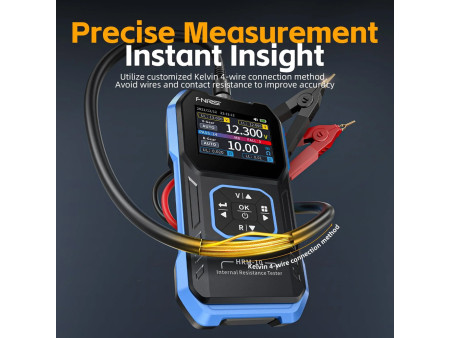 FNIRSI tester μπαταριών HRM-10, επαναφορτιζόμενο