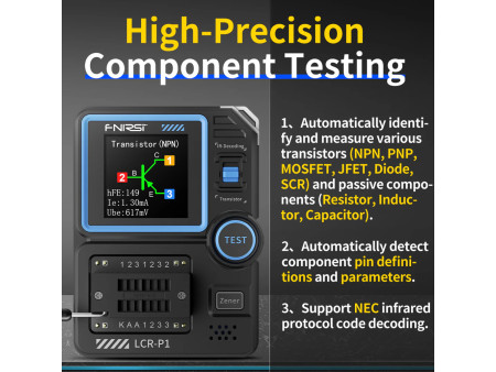 FNIRSI transistor tester LCR-P1, επαναφορτιζόμενο