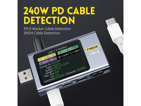 FNIRSI USB tester φόρτισης FNB58