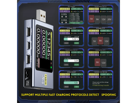 FNIRSI USB tester φόρτισης FNB58