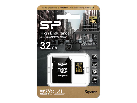 SILICON POWER κάρτα μνήμης microSDHC High Endurance, 32GB, Class 10 UHS-I U3 A1 V30