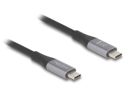 DELOCK καλώδιο USB-C 81191, 240W, 40 Gbps, 8K, 1m, E-Marker, μαύρο