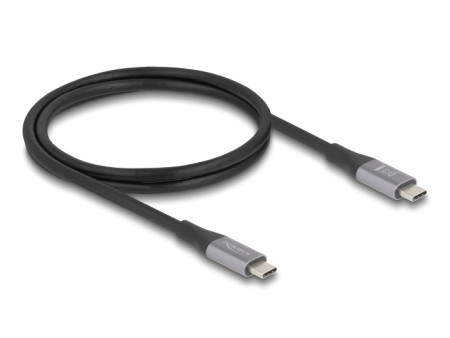 DELOCK καλώδιο USB-C 81191, 240W, 40 Gbps, 8K, 1m, E-Marker, μαύρο