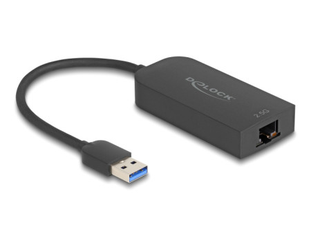 DELOCK αντάπτορας δικτύου 66045, USB, 2.5Gbps Ethernet, μαύρος