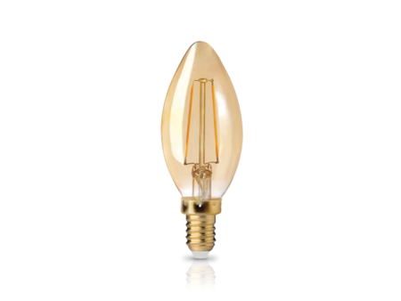 ΦOSME LED FILAMENT DIMABLE C35 ΚΕΡΙ GOLDEN E14 6W 2200k 520lm 360'