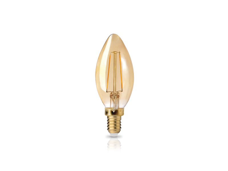 ΦOSME LED FILAMENT DIMABLE C35 ΚΕΡΙ GOLDEN E14 6W 2200k 520lm 360'