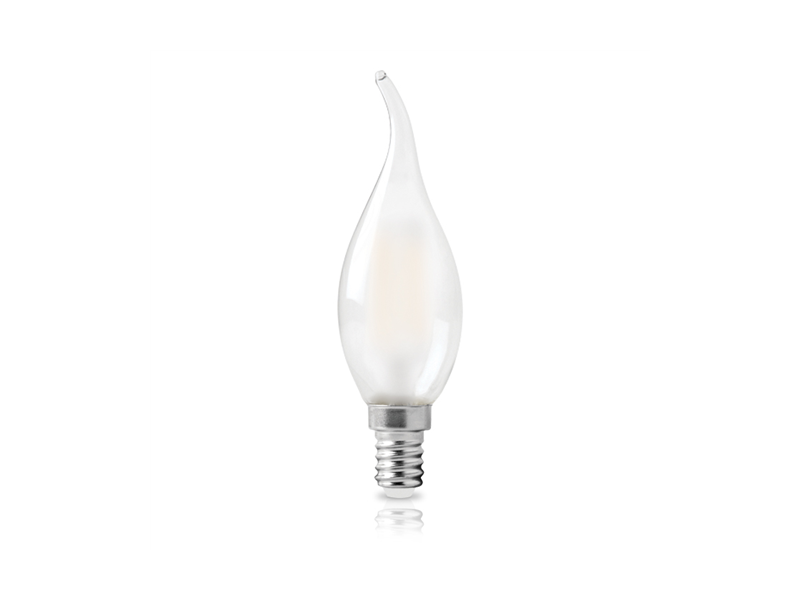 ΦOSME  LED FILAMENT C35 TIP ΚΕΡΙ ΜΕ ΜΥΤΗ ΜΑΤ 6W-4W E14 2800k 520LM-470LM 360'