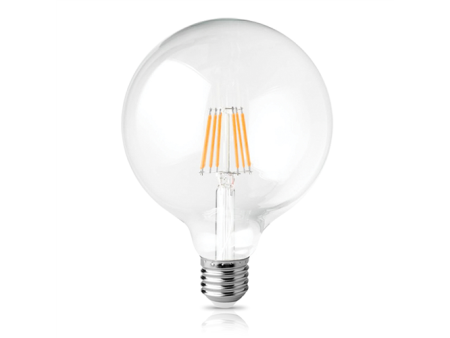 ΦOSME LED FILAMENT G125 ΔΙΑΦΑΝΟ 12W E27 2800k 1200lm 360