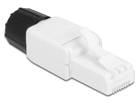 DELOCK βύσμα RJ45 CAT 6 UTP 86977, tool-free, λευκό