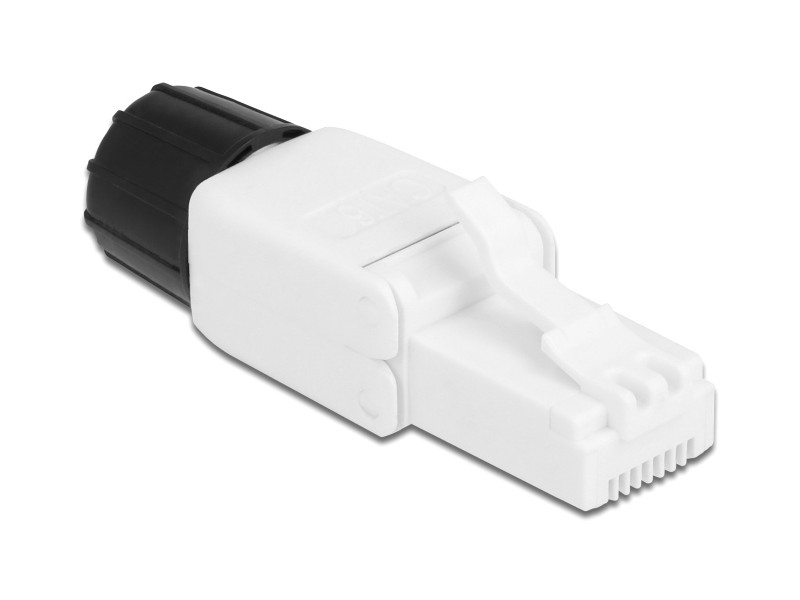 DELOCK βύσμα RJ45 CAT 6 UTP 86977, tool-free, λευκό