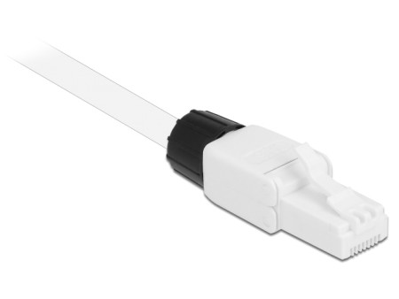 DELOCK βύσμα RJ45 CAT 6 UTP 86977, tool-free, λευκό