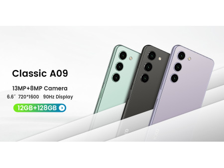 KXD smartphone Classic A09, 6.6", 4/128GB, 4000mAh, μαύρο