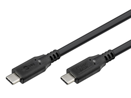 GOOBAY καλώδιο USB-C 74185, USB4, 240W, 40Gbps, 8K/60Hz, 1.8m, μαύρο