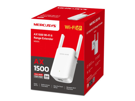 MERCUSYS range extender ME60X, WiFi 6, 1500Mbps AX1500, Ver. 1.0