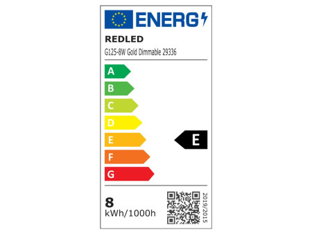 GLOBE LED G125 FILAMENT Ε27 8W WARM DIM. GOLDEN 360o 2.0 | REDLED | 29336