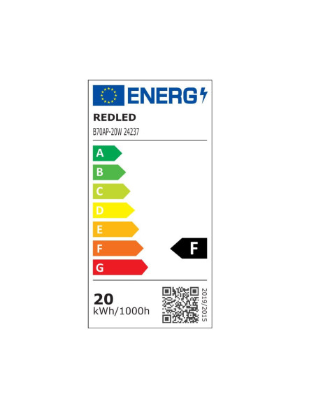 ΛΑΜΠΑ ΚΟΙΝΗ LED 20W Ε27 COOL (κατασκευή Κίνα) | REDLED | 24237