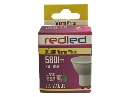 GU10 VALUE LED 6W WARM | REDLED | 29283