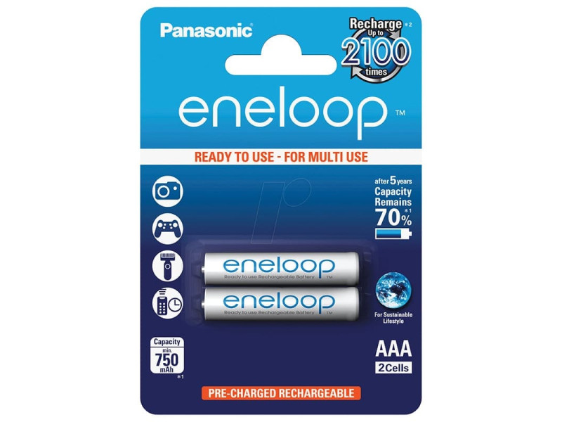 ΜΠΑΤΑΡΙΑ ΕΠΑΝ/ΝΗ PANASONIC ENELOOP AAA 750mAh BL 2 TMX | REDPOINT | 26716